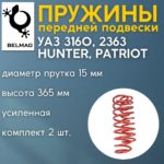 Пружины усиленные БЕЛМАГ передней подвески для моделей автомобилей 3160, 2363, 315195, 3163 6712318751